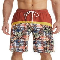 BEIWEI MENS kupaći kostimi Skraćene ležerne plaže Odmorine kratke hlače Cvjetni print Havajska odjeća