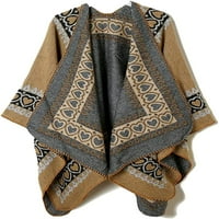 Žene šal obloge uzorak kardigan poncho Otvoreni prednji džemper kaput pokrivač za putovanja