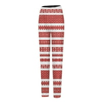 Kakina S Clearence Ženske hlače za ljetne ženske modne povremene božićne tiskane zategnute hlače velike