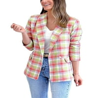 Paille Women Revel Slim Fit Omota Casual Travel Cardigan Jacket Flap džepovi Dekor Poslovni jakne Blazers