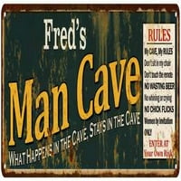Fred's Man Cave pravila Zelena potpisa Dekor Poklon 206180005059