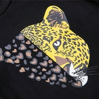 Grianlook Toddler čipke gore-hlače majice + hlače životinjski tiskani leopard print kratke hlače setovi