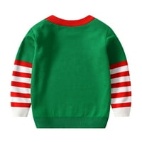 Božićna odjeća za dječake Dječji božićni crtani dinosaur Santa printova džemper dugi rukav topli pleteni