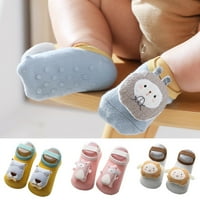 Kangqi par mališani čarape za čarape crtane životinje Neklizajuće kože za bebe podne čarape za proljeće