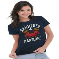 Umočen u Maryland Funny MD Party ženska majica Dame Tee Brisco brendovi 2x