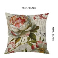 Jednostavan i kreativni posteljina jastučnice američki cvjetni jastuk zeleni cvjetni list jastuk kauč