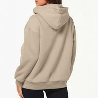 Fanxing Clearence ženske zip up dukseve tinejdžerke jeseni jaknu za prevelike dukseve Ležerne prilike Y2K hoodie džemper jakne Kaputi Khaki s