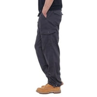 Jinda muške duge teretne hlače casual pantalone nacrtaju nacrtane pamučne pamučne ljetne džepove stolarske