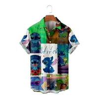 Ležerna Lilo i Stitch 3D štampana košulja za bluze Ljetni kawaii Labavi kratki rukav