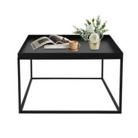 Metalni kvadratni kafe stol mat crni krajnji stol bočni stol za uredski dom