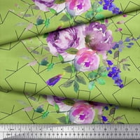 Soimoi Pamuk poplin tkanina akvarel cvijet geometrijski dekorsko dekorsko odštampano dvorište široko