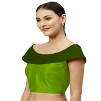 Eloria ženski bluza za bluzu za vrat za vrat MULTICOLOR GORNJA BUYEVELESS-a: tamno zeleno i svijetlo