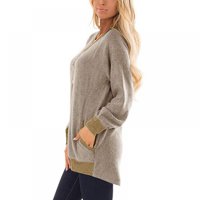 Ženski džemper Dugi rukav dres Džernog džepa Ležerbe