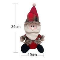 Sretan datum božićna igračka, super simpatična dugačka noga sjedela santa klauzula snjegovića za rezanje
