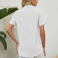 JTCKARPU Ženske majice Ženske bluze Košulje Ležerne prilike ljetne vrhove Košulje za žene Dressy Casual