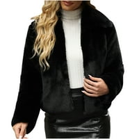 Zimski kaputi za žene plus veličine topli kaput zimska kratka parka vanjska odjeća crna xxl