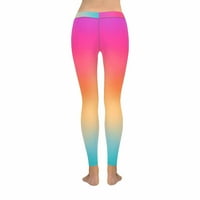 Modni granični gradijent šarene Ombre ženske kategorije gamaše rastezanje mršavih joga hlača m