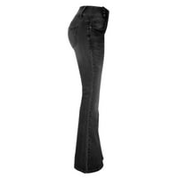 B91XZ radne pantalone za žene ravne traperice za noge za žene rippani hem niske traperice za žene traperice