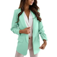Huaai Blazer jakna za žene Otvoreno prednji modni poslovni radovi na dugim rukavima, casual odijelo