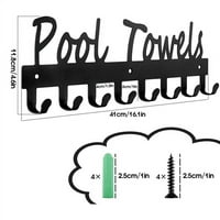 Kuke za ručnike bazena za kupaonicu Zidni nosač ručnika nosač ručnika za ručnik Carbon čelični vješalica