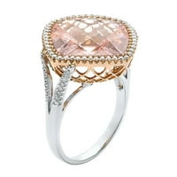 Keusn i elegantni dijamant ružičasti šampanjački šuplji prsten dame nakit w