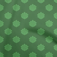 Onuone pamučna svila zelena tkanina azijski blok Print DIY odjeću za pretežnu tkaninu Ispis tkanina