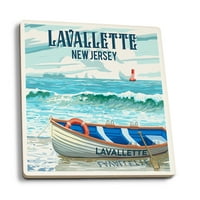 Lavallette, New Jersey, čamac za spašavanje na plaži