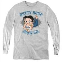 Trevco Betty Boop & Jean Co-omladina dugih rukava, atletski heather - srednja