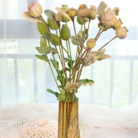 Farfi veštačka biljka Živi bez prozora živopisne boje Poppy Fruing Nuts Umjetno cvijeće Dobavljači dekor