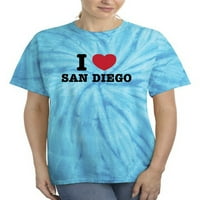 Love San Diego Tie-Dye Cyclone -sMartPrints Dizajn, Ženska mala