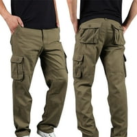 Duge pantalone za muškarce muške plus veličine čisti pamučni multi-džepni dodaci otpornih na trošenje