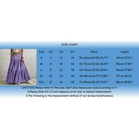 Wofedyo suknje za žene Žene Duga lagana slojevljena suknja Visoki struk naboran linijska suknja za žene