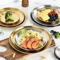 YBeauty večera ploča ukrasna čelika od nehrđajućeg čelika protiv hrđeh glatka površina zapadne hrane