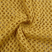 Dukseri za žene V-izrez dugih rukava pletena vanjska nošenje za zaštitu od sunca pleteni kapuljač tankog