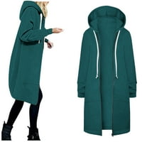 USMIXI kaput za žene zimski kaputni kaputić za žene Otvoreni prednji patentni zatvarač dugih rukava