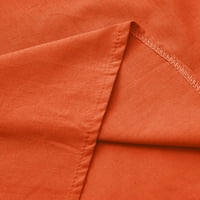 Ljetne haljine za žene V-izrez Bohemian Solid Mini A-line Club Haljina kratkih rukava narančasta 4xl