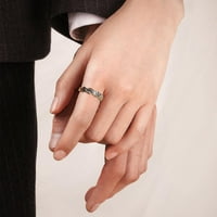 Prsten za žene Srebrna cirkonija Okrugli rez pasijans Angažiranje obećava vjenčanje B Simulirani dijamantni