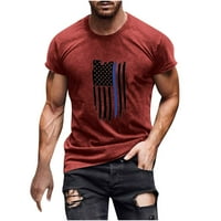 Sjedinjene Države Patriots Muška Amerika Košulja Print Pulover Fitness Sport Majica Crew Neck Vine s