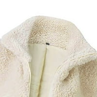 Tking Fashion Womens Cardigan Vest Zima toplo kapuljač na otvorenom Ležerni kaput FAU Zip Up Jacket