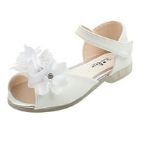 Shpwfbe cipele Princess Toe Toedler Sandale za bebe Girls cvjetne kože Peep Dječji djeci Dječji pokloni