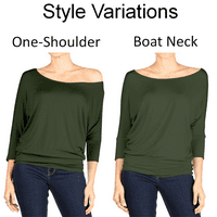 Dolman vrhovi za žene seksi s gornjih ramena košulje za pojaseve košulje od pojasa redovito i plus veličine