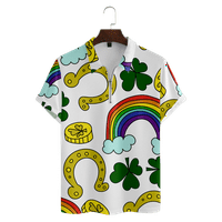 Men Polo majica Sretan St. Patrick's Day Print Regular Fit Ležerne prilike kratkih rukava na havajske
