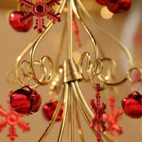 Wiueurtly Sym Ornament Božićni jingle Bell Tree Desktop Dekoracija isporučuje božićno drvce sa svjetlima