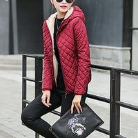 Guvpev ženska lagana tanka podstavljena odjeća plus zip patentni zatvarač, termalna jakna od pune boje