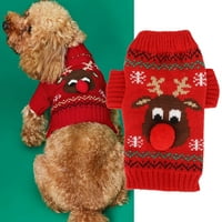 Dog Božićni džemper, odlična izrada pasa snijeg zbori akrilni fiber božićni elk uzorak za putovanja