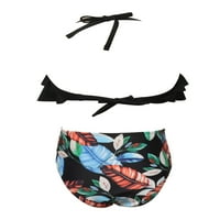 Kupaći kostim, ženski Halterneck bikini vrhovi listova plitkim plićima kupaći kostimi za odrasle djece