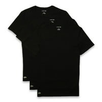 Lacoste Essentials Black Slim Fit V rect T-majice Pamuk X-Veliki
