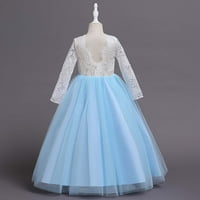Odieerbi djevojke haljina dječje djevojke odjeća Dječja haljina dugih rukava haljina duga haljina plava