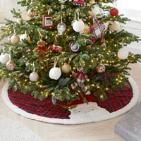 Suknje za božićne suknje Xmas Tree Mat Plish deblica Anti-Fade Scene Layout okrugli ukras za zabavu