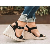 Lacyhop dame ženske kopče peep toe klinovi sandale sandale ljetne kuće za odmor cipele veličine
